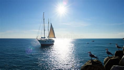 Sunrise High Seas Landscape Wallpaper AI Generated Stock Illustration - Illustration of seas ...