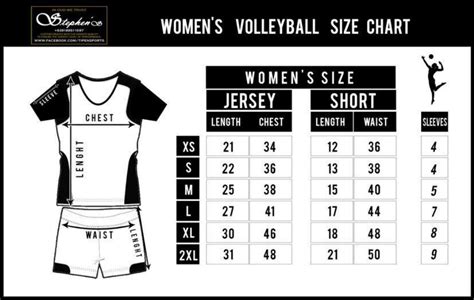 Women's Volleyball Size Chart Download Printable PDF | Templateroller