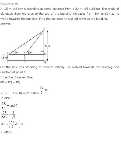 Ch 9 Some Applications of Trigonometry: Maths Class 10 NCERT Solutions ...