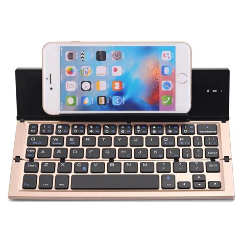 Portable Ultra Slim Folding Wireless Bluetooth Keyboard with Stand ...