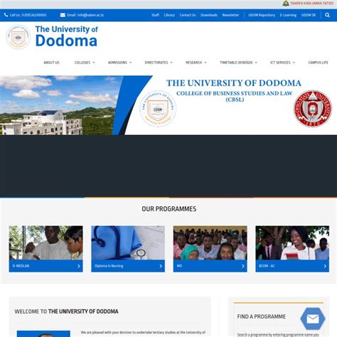 🗄️ UDOM.ac.tz - Central Tanzania Online by The University of Dodoma