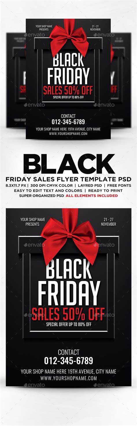 Black Friday Flyer — Photoshop PSD #black friday flyer #promote • Available here → https ...