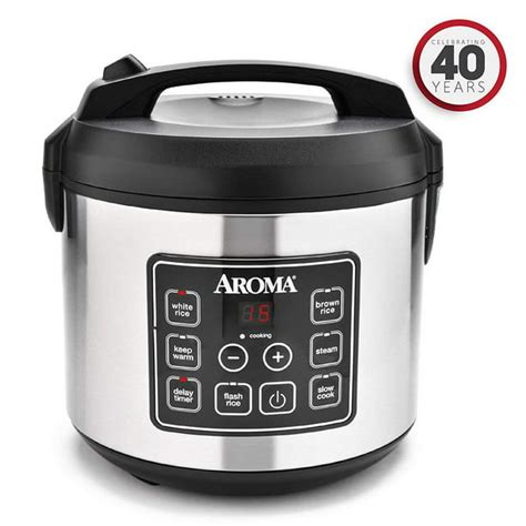 Aroma 20-Cup (Cooked) Digital Rice Cooker and Food Steamer ARC-150SB - Walmart.com - Walmart.com