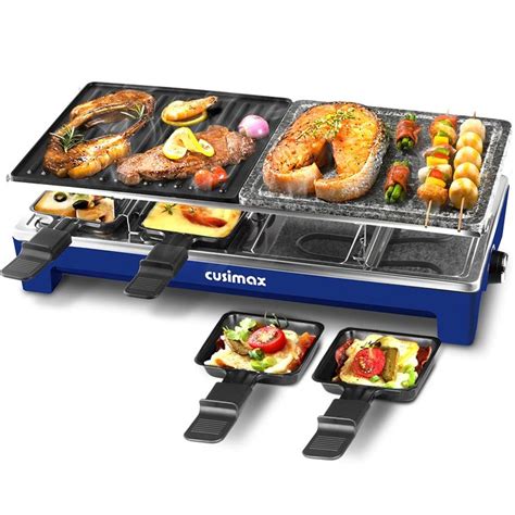 Raclette Table Grill, CUSIMAX Indoor Grill, 1500W Electric Grill ...