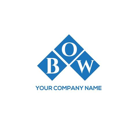 BOW letter logo design on WHITE background. BOW creative initials letter logo concept. BOW ...