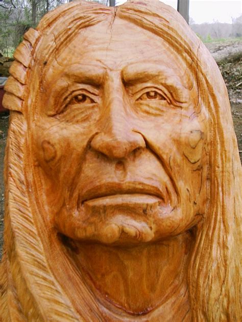 Native American Indian Carvings | Wood carving faces, Wood sculpture ...