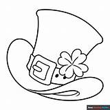 Leprechaun Hat Coloring Page  Easy Drawing Guides sketch template