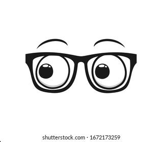 Cartoon Eyes With Glasses