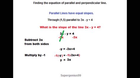 Equation Of Parallel Lines 001 - YouTube