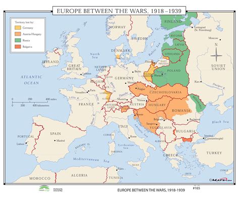 #165 Europe Between the Wars 1918-1939 - The Map Shop