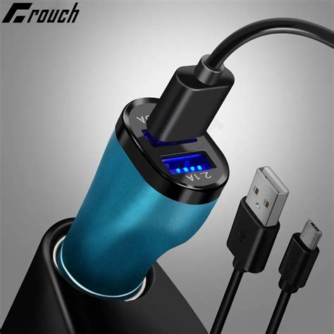 Car Charger Dual USB Charger 5v 2.1A Fast Charging Cell Phone Car ...