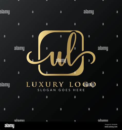 Initial UL letter Logo Design vector Template. Abstract Luxury Letter UL logo Design Stock ...