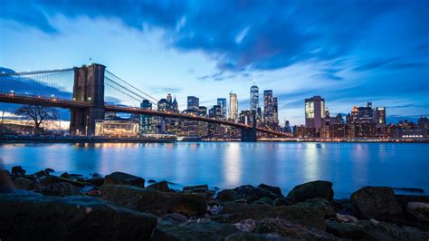 Download wallpaper: Brooklyn Bridge 1366x768