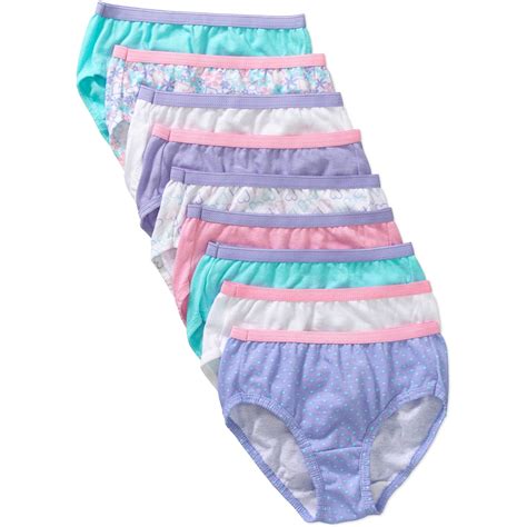 Hanes - Hanes Girls Brief Underwear, 9 Pack - Walmart.com - Walmart.com