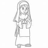 The Nun Coloring Pages sketch template