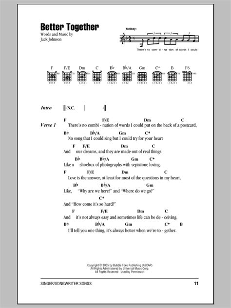 Better Together by Jack Johnson - Guitar Chords/Lyrics - Guitar Instructor