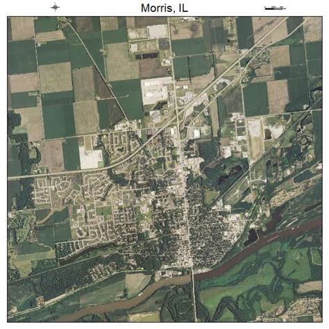 Aerial Photography Map of Morris, IL Illinois