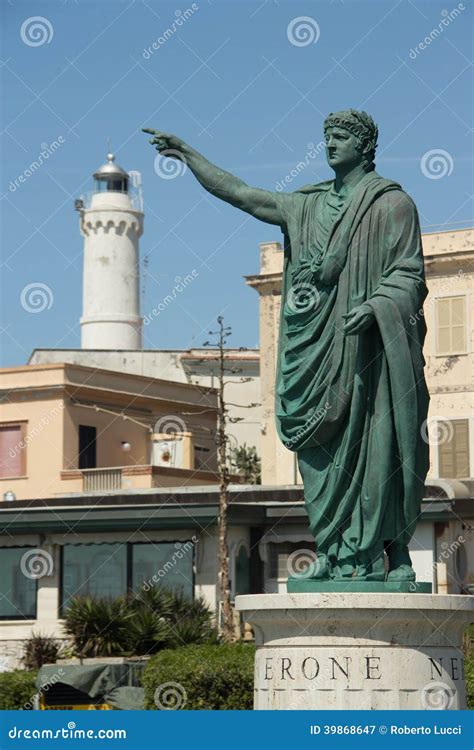 Roman Emperor Nero Statue in Anzio, Italy Stock Image - Image of nerone, roman: 39868647