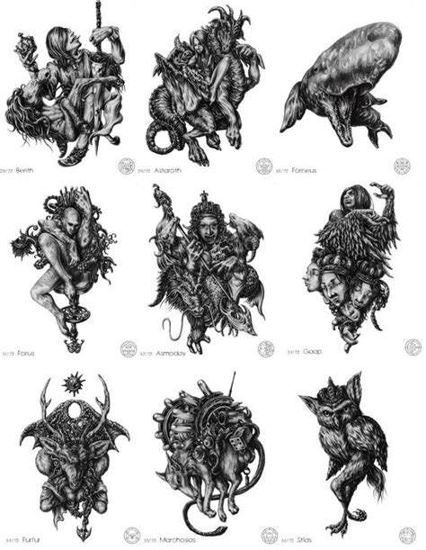 mirusoup: omg… Illustrations of the 72 demons featured in the Lesser Key of Solomon’s Ars Goetia ...