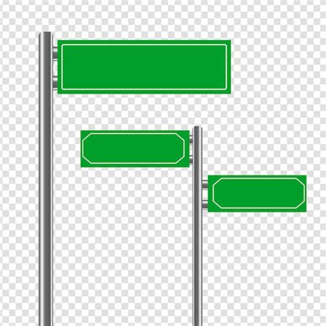 Premium Vector | Green blank traffic street road signs isolated vector ...