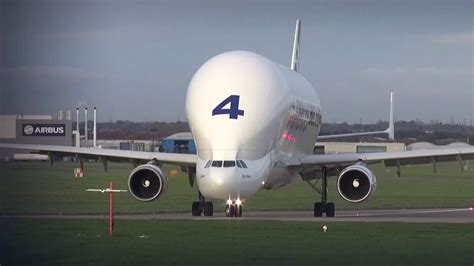 Airbus Beluga takeoff from Chester Hawarden Airport in 2017 - YouTube