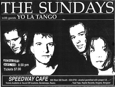 I Was A Teenage Bootlegger: The Sundays - Live @ The Speedway Cafe - Aug. 5, 1990