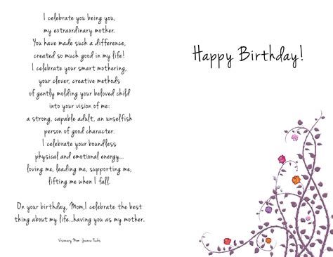 Printable Happy Birthday Cards For Mom