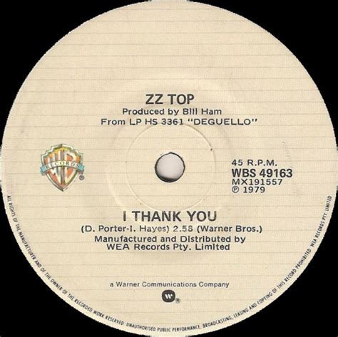 ZZ Top - I Thank You (Vinyl, 7", Single) | Discogs