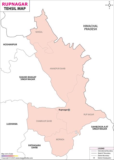 Rupnagar Tehsil Map