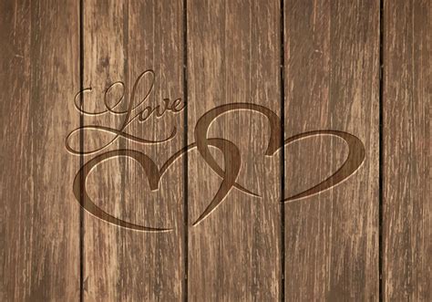 Free Heart Carved In Wood Vector Background - Download Free Vector Art ...