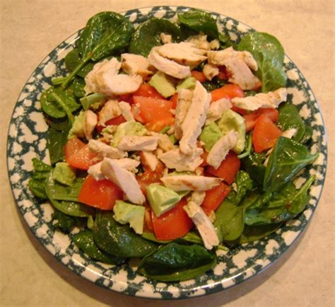 Main Dish Salad Recipe With Chicken, Avocado And Baby Spinach – Melanie Cooks