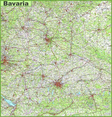 Large detailed map of Bavaria - Ontheworldmap.com