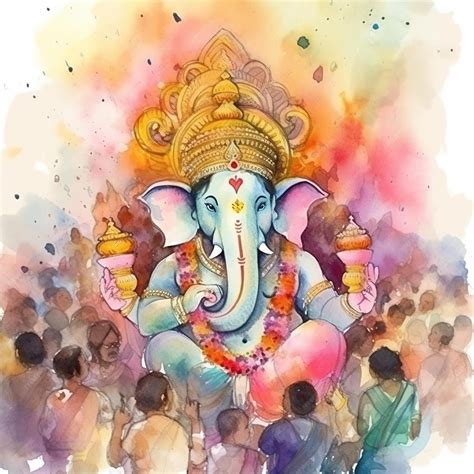 Premium AI Image | Illustration of Lord Ganpati background for Ganesh ...