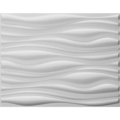 Decorative 3D Wall Panels 24.6"x31.5" Wave Board, 6 Tiles 32 SF