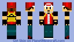 Pokemon Red Trainer Minecraft Skin