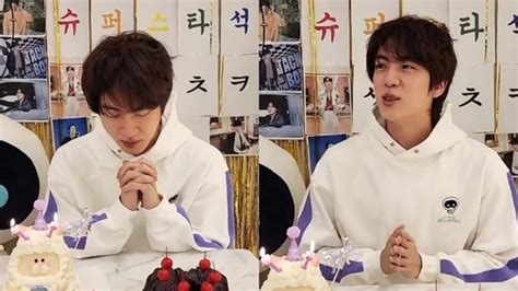 BTS' Jin cuts birthday cake during live with fans, Jimin crashes in ...