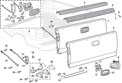 Silverado Chevy Chevy Tailgate Parts Diagram Chevrolet Silve