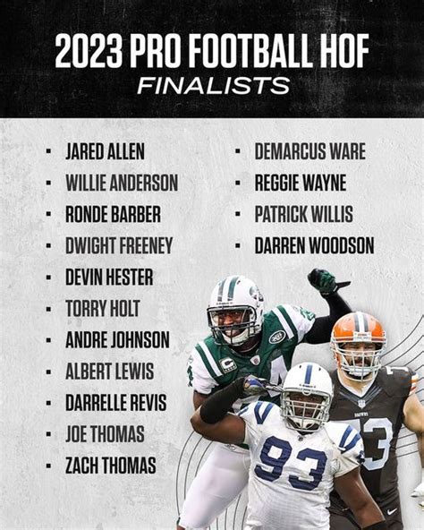 NFL on ESPN on Instagram: "The 2023 Pro Football HOF finalists have ...