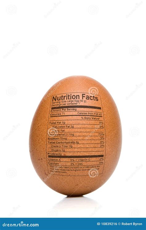 Egg Nutrition Facts stock photo. Image of grocery, fiber - 10839216