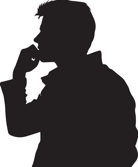 Thinking man vector silhouette illustration 4 34715281 Vector Art at Vecteezy