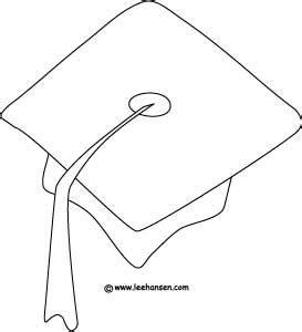 School Graduation Cap Coloring Page