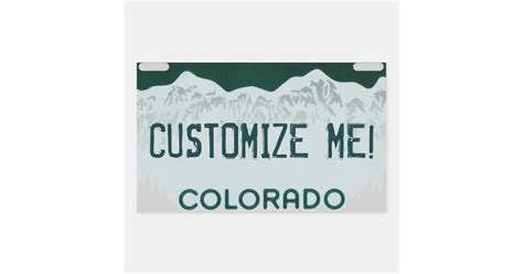 Customizable Colorado license plate stickers | Zazzle