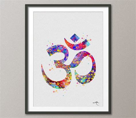 Ohm Symbol Watercolor illustrations Art Print Wall Art Poster