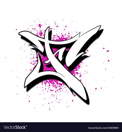 Letter F Graffiti Style