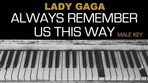 Lady Gaga - Always Remember Us This Way Karaoke Acoustic Piano Cover Instrumental Lyrics MALE ...