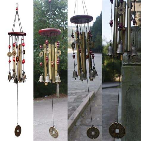 Zero Amazing Antique 4 Tubes Wood Chapel Church Bells Wind Chimes Yard Decor-in Wind Chimes ...