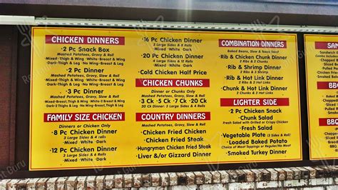 Menu at Charlie's Chicken & Barbecue, McAlester