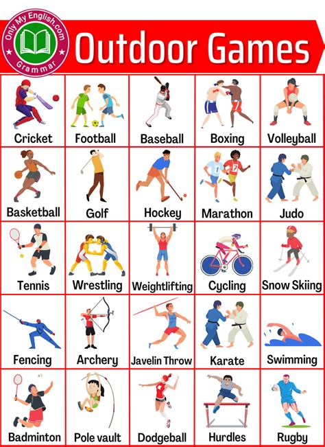 50+ Outdoor Games Name in English » Onlymyenglish.com