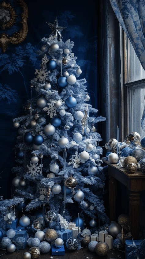 Blue Christmas Tree - Aesthetic Wallpapers