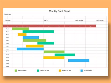 EXCEL of Simple Monthly Gantt Chart.xlsx | WPS Free Templates